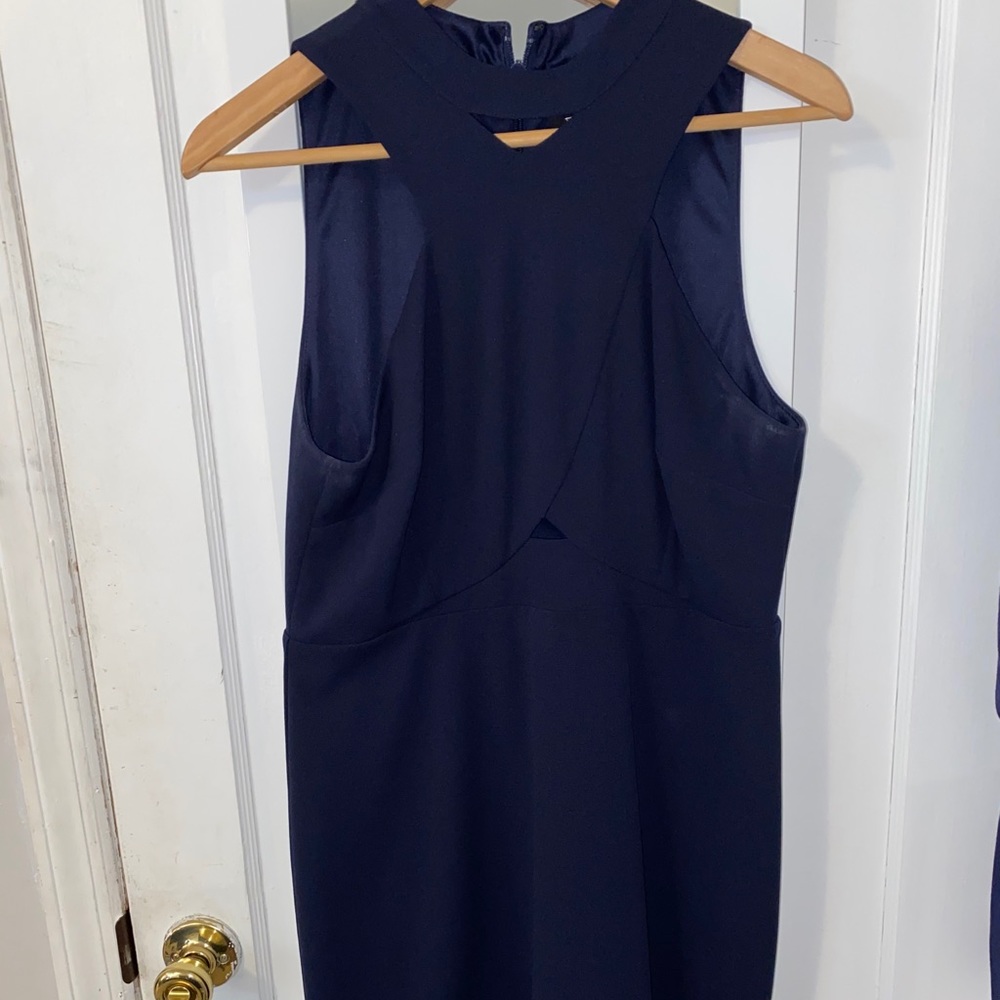 Navy midi dress